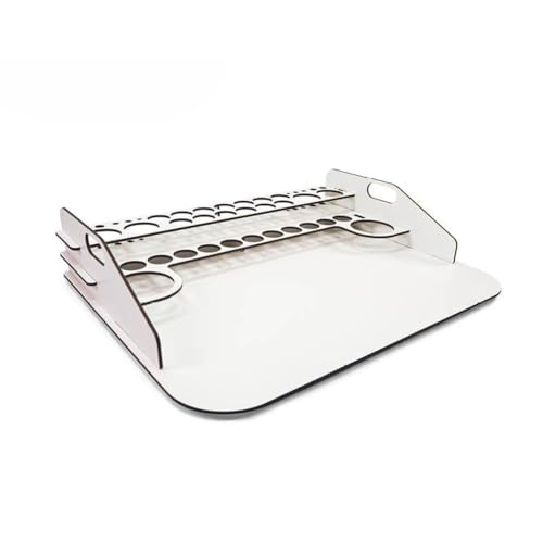 Vallejo - Work Station 40 x 30 cm with Paint Organizer Rack, Holds up to 24 Bottles of 18 ml (0.6 fl.oz.), 4 of 35 ml (1.18 fl.oz.) or 60 ml (2.02 fl.oz.), 2 of 200 ml. (6.76 fl.oz.) and 10 Brushes - style: Paint Display and Work Station 40 x 30 cm (15.75