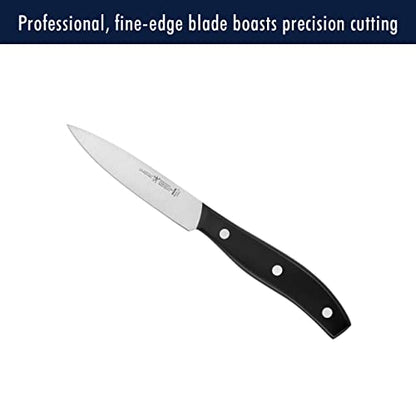 HENCKELS Definition 7-Piece Self-Sharpening Razor-Sharp Knife Block Set for Paring, Santoku, Utility, Chefs, Carving, Kitchen Shears, German Engineered Informed by 100+ Years of Mastery, Black