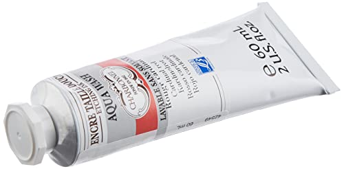 Charbonnel Aqua Wash Etching Ink, 60ml Tube, S3, Cardinal Red 678 - color: Cardinal Red, size: 2 fl oz