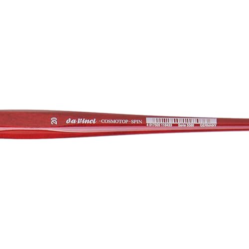 da Vinci Watercolor Series 5580 CosmoTop Spin Paint Brush, Round Synthetic with Red Handle, Size 20 (5580-20) - size: Size 20, style: Round