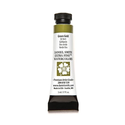 Daniel Smith Extra Fine Watercolor Paint, 5ml Tube, Green Gold, 284610139 - color: Green Gold