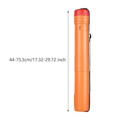 Expandable Poster Tube, Expandable from 17" to 29" Drawing Tube, Art Painting Tube for Sketches, Orange