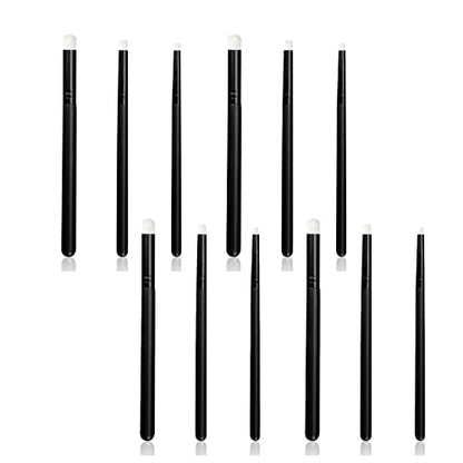 UNIMEIX Mini Blending Brushes for Card Making, Dry Brush Miniature Painting, Background Blender, Small Detailed Paint Watercolor Brushes (12 Pack) - color: Black