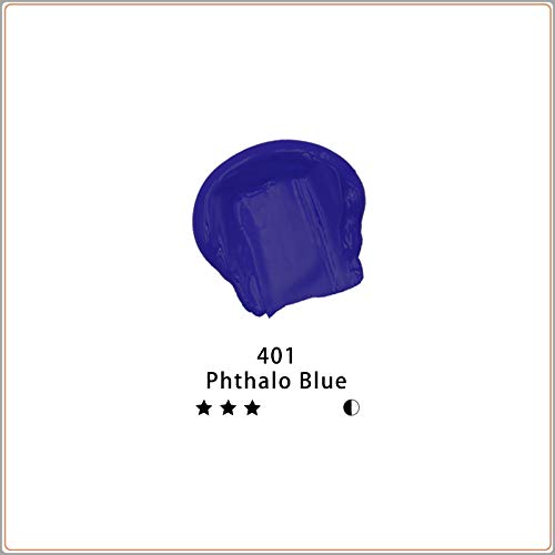 Artecho Blue Acrylic Paint, Phthalo Blue Paint (120ml / 4.05oz) Tubes, Art Craft Paints for Canvas, Rock, Stone, Wood, Fabric, Art Supplies - color: Phthalo Blue, style: Regular