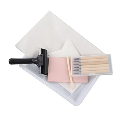 Xcello Stamp Making Kit with Assorted Carving Knives, Carving Block DIY Arts Tools for Creating Customized Artwork and Block Prints