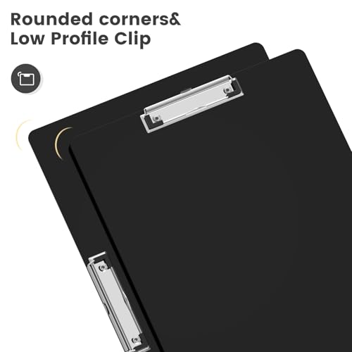 Extra Large 11x17 Clipboards, Landscape and Vertical Layout 2 Pack | Black Plastic Drawing Boards with Low Profile Clip. Suitable for Watercolor, Sketching, Painting. Art & Drafting Supply - color: Black