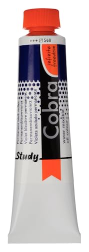 Cobra Study Water Mixable Oil Colour - Permanent Blue Violet 40ml Tube