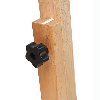 Wood Studio Easel, Heavy-Duty H-Frame Painters Easel Foldable Stand, Artist Adjustable Floor Easel Easel Boards Tiltable