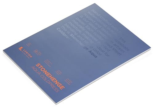 Stonehenge Aqua White Medium Weight Block, 140lb, Coldpress, 15 Sheets for Wet and Dry Media (14X20) - size: 14 x 20 inches