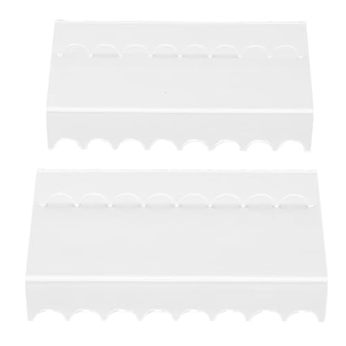 Clear Acrylic Makeup Brush Holder, 2PCS Horizontal Brush Drying Rack for Paint Brushes, Vanity Table Accessory for Home