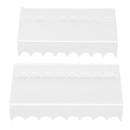 Clear Acrylic Makeup Brush Holder, 2PCS Horizontal Brush Drying Rack for Paint Brushes, Vanity Table Accessory for Home