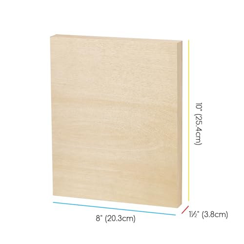 MEEDEN Unfinished Wood Canvas Board: 1-1/2" Deep 8x10” Wooden Canvas Panel Pack of 4 - Blank Cradled Wood Art Board for Painting - size: 8"x10"- 4 Pack