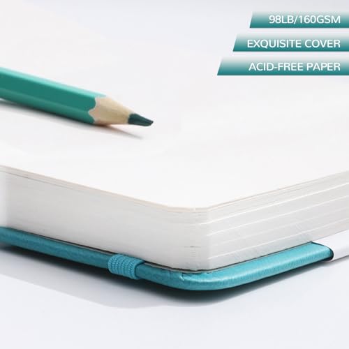 Prudiut Hardcover Pocket Sketchbook, 5" x 5" Square Mini Sketchbook, 98lb/160gsm Heavyweight Tiny Sketch Book, 80 Sheets Small Travel Drawing Journal for Adults, Artist, Ideal for Gift (Dark Blue) - color: Dark Blue
