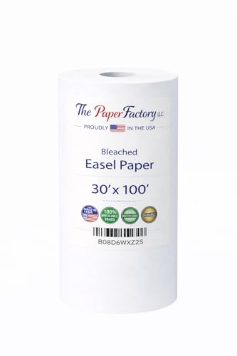 Durable Art Easel Paper Roll 30” x 100 ft White Craft Paper for Drawing, Painting & Coloring | Refill Roll for Art Easels, Kids Crafts & School Projects by The Paper Factory