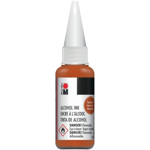 Marabu Alcohol Ink - Terracotta - Embody The Warmth and Stability of Earth, Capturing Ancient Wisdom and Timelessness - 20ml Bottle