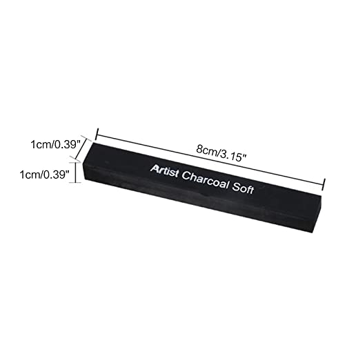 Artists Compressed Charcoal Sticks Square Black Coal Sticks Sketch Art Supplies for Drawing Sketching Shading Tool 6 PCS Art Supplies Sketch Kits Tools
