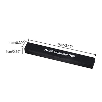 Artists Compressed Charcoal Sticks Square Black Coal Sticks Sketch Art Supplies for Drawing Sketching Shading Tool 6 PCS Art Supplies Sketch Kits Tools