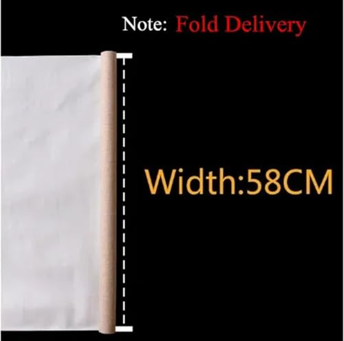 Linen Blend Canvas Roll Primed Blank 1m for Oil Painting 28-88cm Width(Width 58cm) - color: Width 58cm