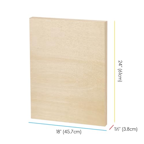 MEEDEN Unfinished Wood Canvas Board: 1-1/2" Deep 18x24” Wooden Canvas Panel Pack of 2 - Blank Cradled Wood Art Board for Painting - size: 18"x24"- 2 Pack