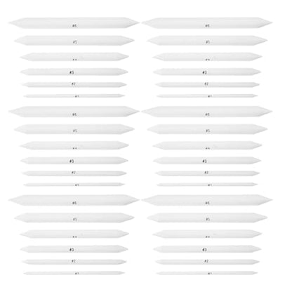 HAPINARY 42pcs Artist Blending Stumps and Tortillions Set for Sketching and Charcoal Drawing, Paper Blending Tools for Students and Artists, Size 1-6, Solid Wood Drawing Blenders for Art
