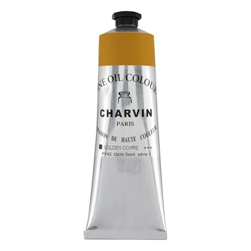 Charvin Fine Oil Paint 150 mL Tube Golden Ochre – Professional Artist Oil Color, Archival Quality, Smooth Finish, Nature-Inspired Tone - color: Golden Ochre