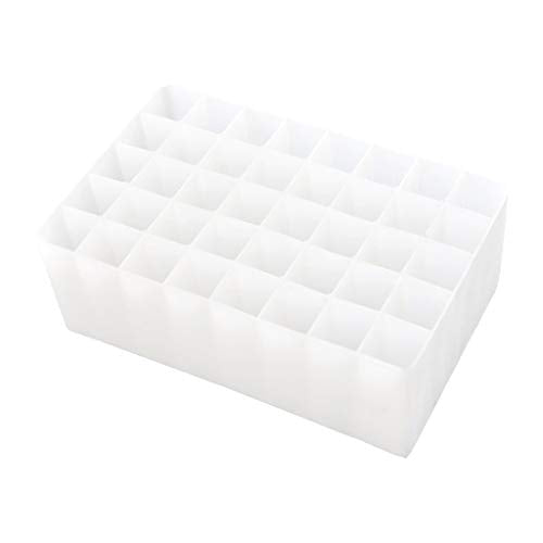 30/36/40/48 Slots Plastic Marker Pen Box Storage Holder Brush Pencil Rack Table Stand Paint Brushes Holding Organizer Desktop Stationary Organizer School Home Office Art Supplies Holder Desk Stand - color: B