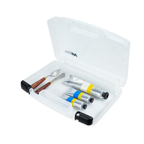 ArtBin 8014AB 14 Inch Quick View Carrying Case - 14 in. x 3.375 in. x 10.25 in., Lockable Art and Craft Supply Storage with Latches and Handles, Portable, Clear - size: 14 inch - Standard