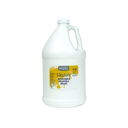 Gallon Washable Tempera Paint, White | 1 Gallon, Art Class, Crafting Supplies - color: White