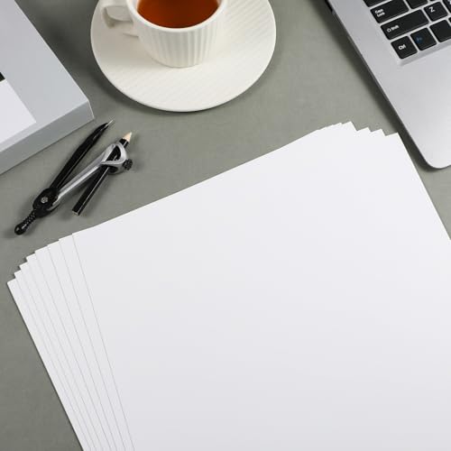 Eaasty 50 Sheets White Cardstock Paper 11 x 17 Cardstock 80lb Large Thick Printer Paper Cover StockSmooth for Inkjet or Laser Printers Flyers Cards Making Office Printing Menus 210g