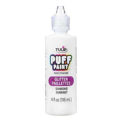 Tulip 16065 Dimensional Fabric Paint 4oz Glitter Diamond, 4 Fl Oz (Pack of 1) Packaging may vary - color: GLITTER DIAMOND, size: 4 Fl Oz (Pack of 1)