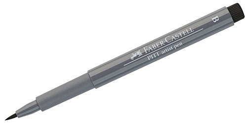 Faber-Castell Art & Graphic Pitt Artist Pen Brush India Ink Pen, Cold Grey Iv, Single Pitt Pen, For Art, Craft, Drawing, Sketching, Home, School, University, Colouring - color: Cold Grey IV, size: 1 Count (Pack of 1)