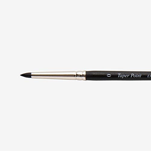 Taper Point 0 Extra Firm Painting Shaper Brush - Black