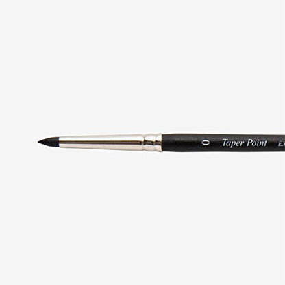 Taper Point 0 Extra Firm Painting Shaper Brush - Black