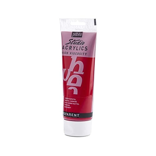 Pebeo - Acrylic Fine Studio Acrylics - Naphtol Carmine - Naphtol Carmine 100ml/3.38oz - color: Naphthol Carmine