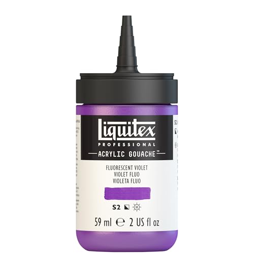 Liquitex Professional Acrylic Gouache, 2-oz (59ml) Bottle, Fluorescent Violet - color: Fluorescent Violet