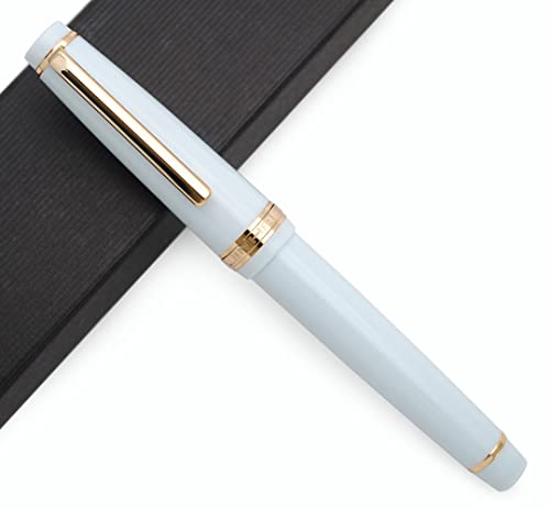 JINHAO 82 Fountain Pen with Gold Clip (F Nib 0.5mm, Light Blue) - color: Light Blue