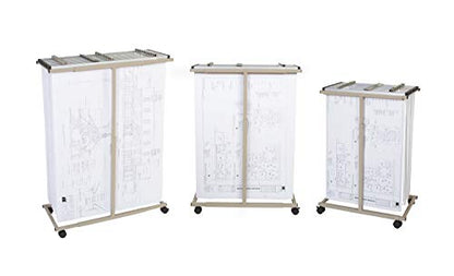 Mobile Blueprint Storage Rack –– Holds Up to 1200 Blueprints In 12 Blueprint Clamps - Vertical Blueprint Holder - Heavy Duty - MVPC - style: MVPC Vertical Blueprint