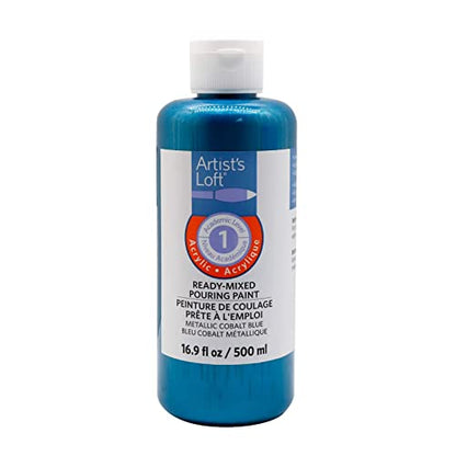 Artist's Loft Acrylic Ready-Mixed Pouring Paint 500ml - color: Metallic cobalt blue