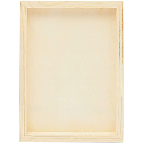 Bright Creations Unfinished Wood Frames for Canvas Paintings - 9 x 12 & 11 x 14 in, 6 Pack, Brown, Traditional - Multi Pack Wood Art Boards for Panel Painting & Wall Decor