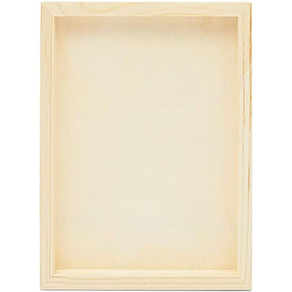 Bright Creations Unfinished Wood Frames for Canvas Paintings - 9 x 12 & 11 x 14 in, 6 Pack, Brown, Traditional - Multi Pack Wood Art Boards for Panel Painting & Wall Decor