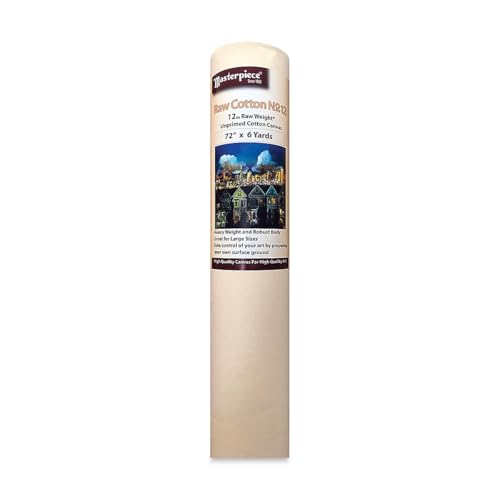 Masterpiece Artist Canvas 33421 Roll, 72" x 6 yd, Cotton 11.5oz - Raw Unprimed No. 12 - size: 72" x 6 yd, style: Cotton 11.5oz - Raw Unprimed No. 12