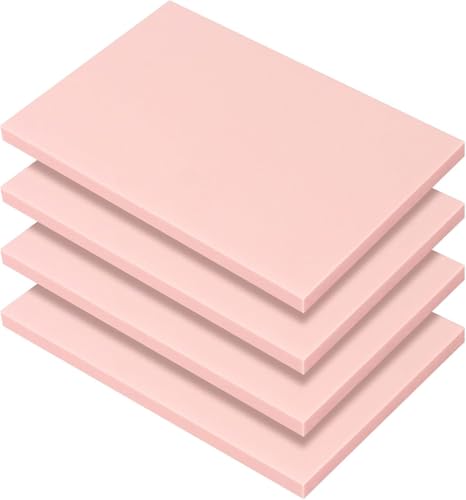 4 PCs 4x6 Inch Linoleum Blocks for Printmaking, Stamp Carving & DIY Linocut | Pink Rubber Stamp, Soft 0.8cm thick, Smooth, clean cuts, Beginner-friendly; For cards, fabric & classroom art - style: 4pack