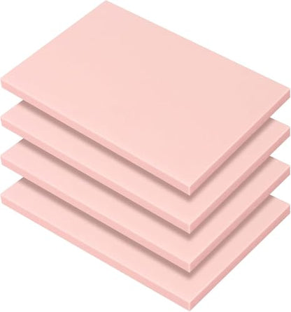 4 PCs 4x6 Inch Linoleum Blocks for Printmaking, Stamp Carving & DIY Linocut | Pink Rubber Stamp, Soft 0.8cm thick, Smooth, clean cuts, Beginner-friendly; For cards, fabric & classroom art - style: 4pack