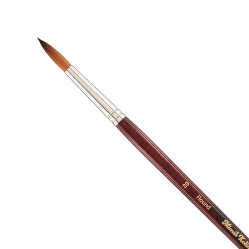 Creative Mark Mimik Kolinsky Watercolor Brush - # 20 Round - Long Handle Synthetic Paint Brush - Handmade in Germany - Synthetic Sable Paint Brushes for Professional Artists - Animal-Friendly - size: 20