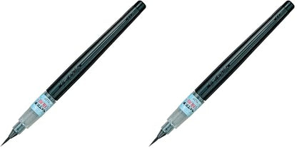 Pentel Fude Brush Pen, Extra Fine (XFL2F) (Pack of 2) - size: 1 Count (Pack of 2), style: Pen