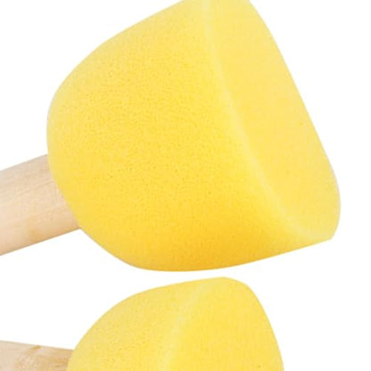 Wooden Handle Foam Sponge Paint Brush, Sponges Brushes for Painting, 8Pcs Wood Handle Stencil Spongess Foams Brush Furniture Craft Art Painting Tool