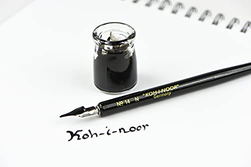 Koh-I-Noor Wooden Pen Holder, For Drafting and Drawing, Black, 1 Each (14N) - size: 1 Count (Pack of 1), style: Wooden Handle