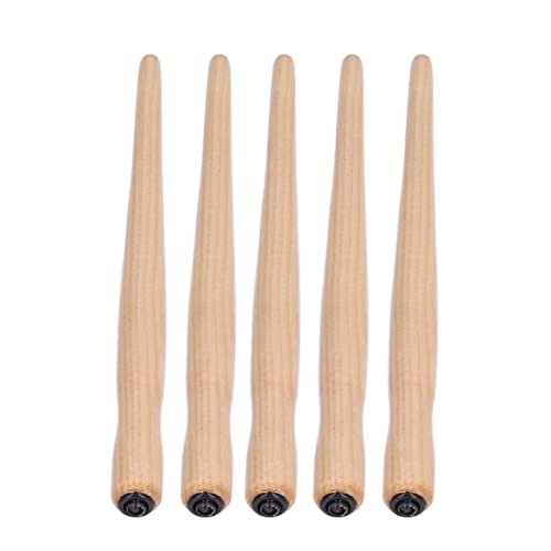 Cunyuer Dip Pen Nib Holder, 5PCS Sandalwood Professional Nib Holder for Cartoon Calligraphy Painting Writing (Wood Color)