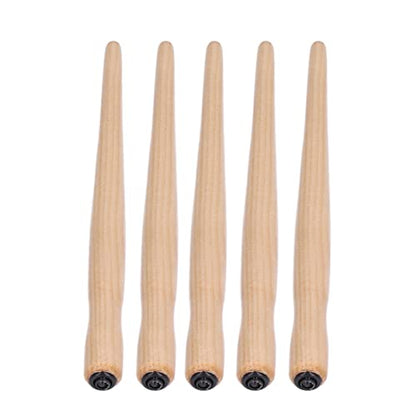 Cunyuer Dip Pen Nib Holder, 5PCS Sandalwood Professional Nib Holder for Cartoon Calligraphy Painting Writing (Wood Color)