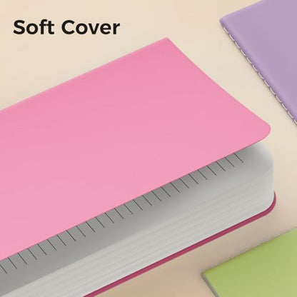 12 PCS Colorful Notebook Journals Bulk, Lined Paper, College Ruled, 60 Pages, 5.5"x8.3", A5 Size, Travel Journal Set for Travelers, Students and Office, Writing Diary Subject Notebooks Planner - style: Lined